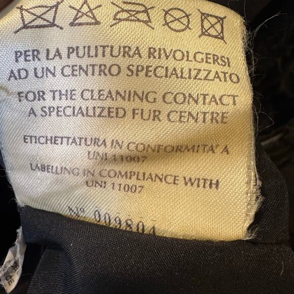 Vintage Made in Greece Size 10 Karakul Lamb Real Fur Black Coat Ovis Aries - Picture 13 of 13